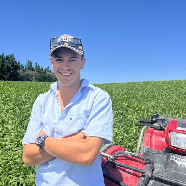 Lincoln University student Jonathan Jamieson was impressed with local growers mixing shrimp with...