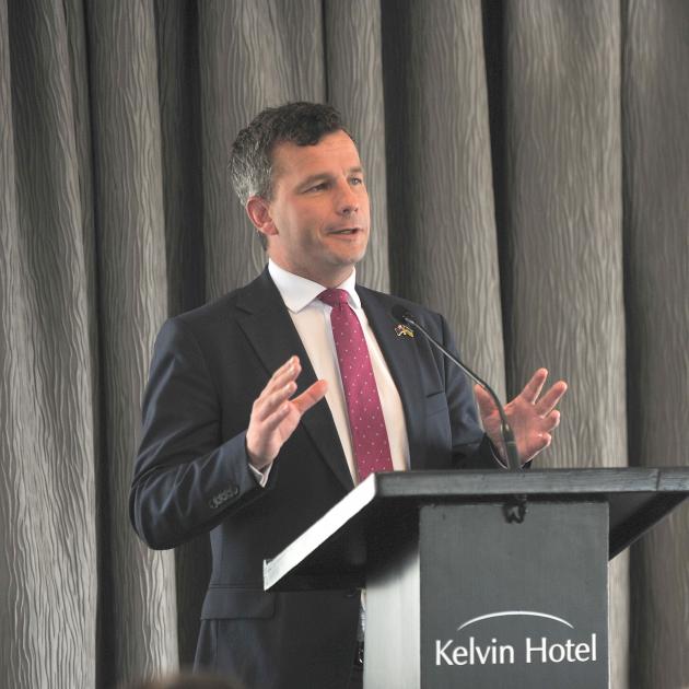 David Seymour at the Southland Business Chamber. PHOTOS: GREGOR RICHARDSON