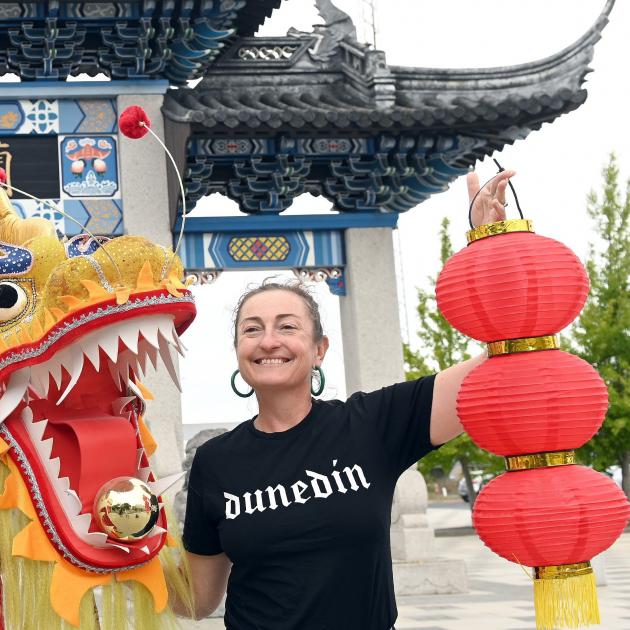 Dunedin destination manager Sian Sutton promotes the Chinese New Year festival. PHOTO: LINDA...