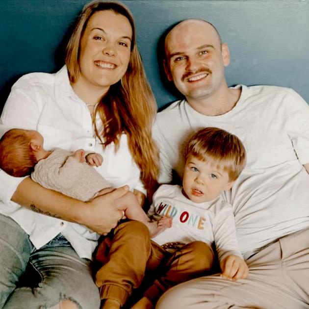 Carl Whiten with wife Beth and children Phoebe and Zac. Photo: Supplied