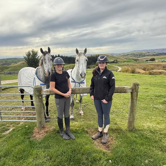 Jess (left) and Grace Hore with Beaumont Ivan (left) and Beaumont Cassanova.  PHOTO: SUPPLIED 