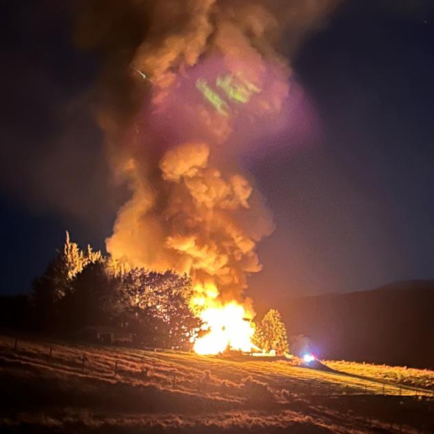 The fire gutted a Waikaia property. Photo: NZ Police