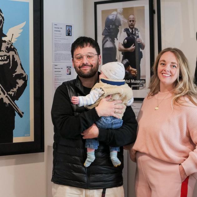 The Arts Hole owners Tom Roberts and Chani Caulfield with their son, Denali. PHOTO: SUPPLIED