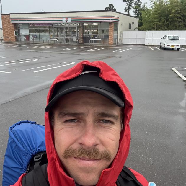 George Boanas outside one of Japan’s ubiquitous ‘konbini’ — convenience stores. PHOTO: SUPPLIED