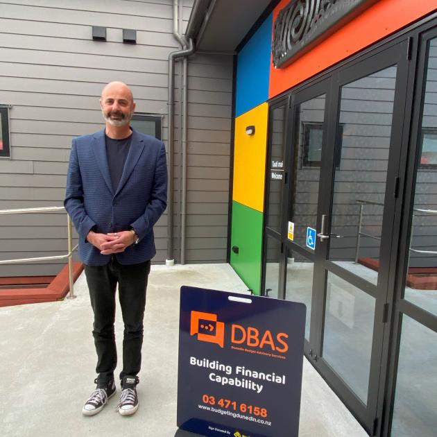 Dunedin Budget Advisory Service manager Andrew Henderson stands outside the service’s new site,...