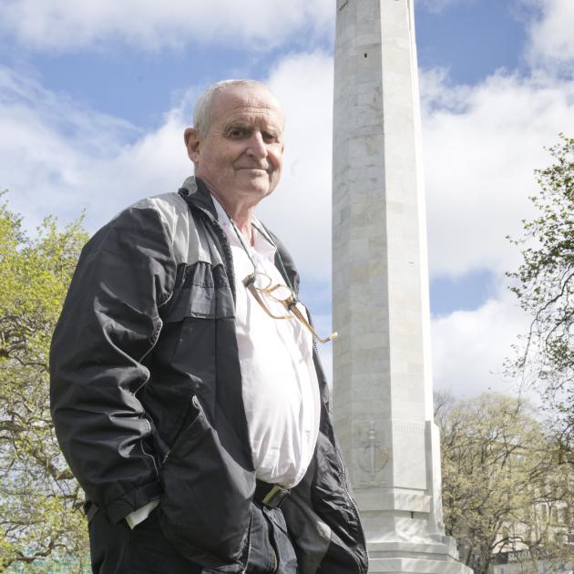 Dunedin RSA president Bob Barlin says the removal of unauthorised plantings (below) in Queens...