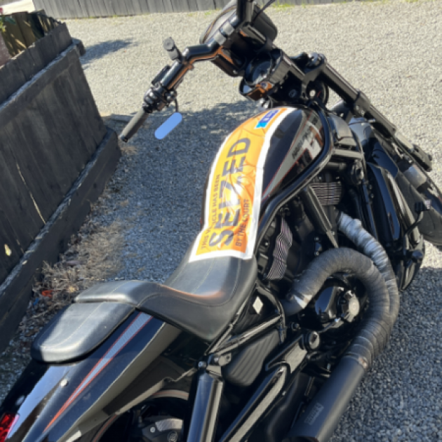 Court bailiffs seized the motorbike to pay off the outstanding fines. Photo: Police