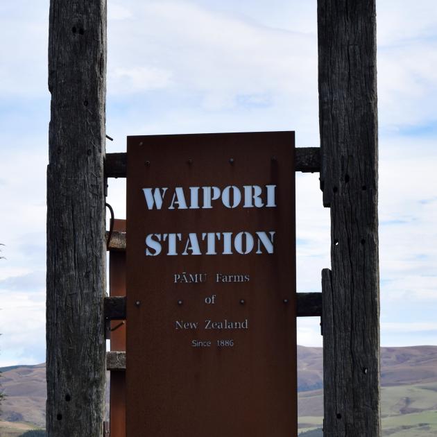 A sign at the entrance of Waipori Station. PHOTO: SHAWN MCAVINUE