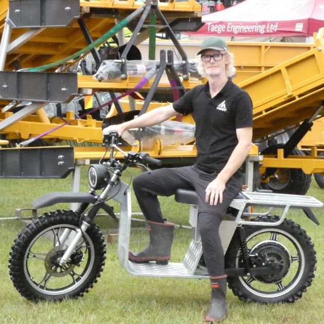 Ampify co-founder Anthony Clyde on the "brutally simple" Galvbike at the Canterbury A&amp;P Show...