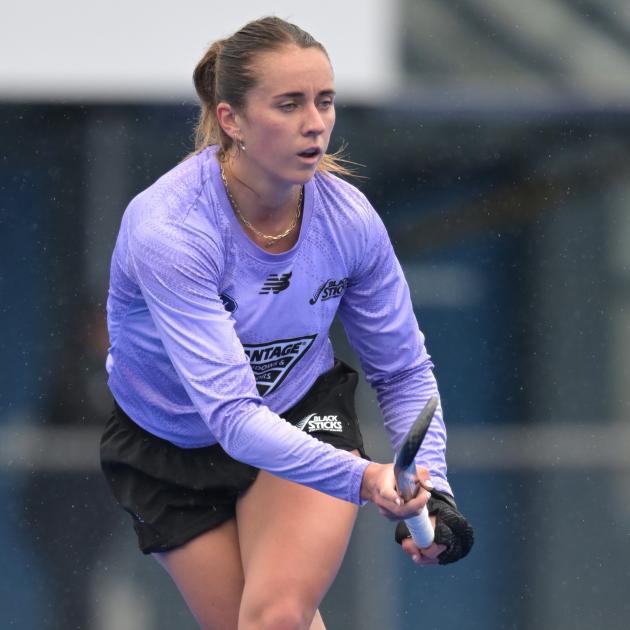 Black Stick women’s captain Olivia Shannon during recent training at the Alexander McMillan...