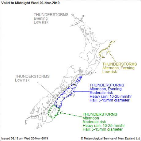 The Metservice says temperatures in the upper atmosphere over the South Island are expected to...