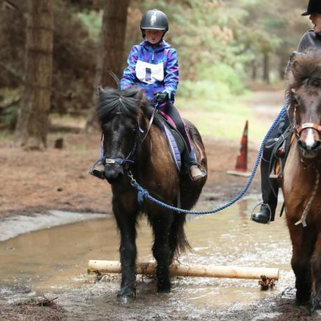 Lucy Hewson 9, of Woodend, navigates her way through the Woodend Forest. PHOTO: KRISTAL MERRY...