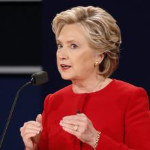 Hillary Clinton criticised Donald Trump's treatment of women during the first US presidential...