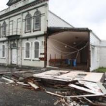 The storm has left buildings damaged in Wanganui. Photo / Herald on Sunday