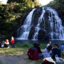The waterfall at Waitawheta Rd in the Waikino  Gorge near Waihi is an idyllic spot. Photo / Brett Phibbs