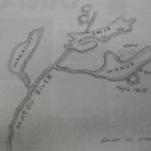 This 1844 map specifies the location of beaver in the Upper Clutha. 