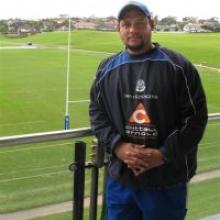 St Kentigern College First XV coach Tai Lavea above the  main field at the college. Photo by Steve Hepburn.