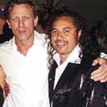 Conway Wickliffe pictured with Bond actor Daniel Craig.
