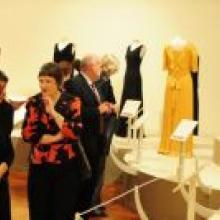 PM Helen Clark at the opening of the Fabulous Frocks exhibition. Photo by Craig Baxter.