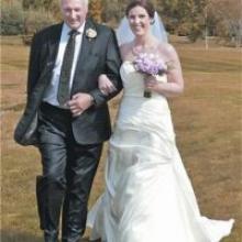 Michelle Hallum is escorted "down the aisle" at ther marriage to Lachlan Brandon at The Venue, Wanaka. Photo by Ruth Brown, Fluid Photo. Michelle Hallum is escorted "down the aisle" at ther marriage to Lachlan Brandon at The Venue, Wanaka. Photo by Ruth Brown, Fluid Photo.