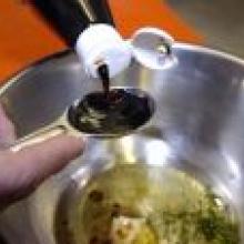 2: Measure the ingredients into a dish. 2: Measure the ingredients into a dish.