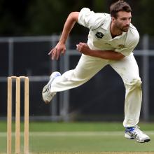 Smith in action for the Volts against Auckland during a Plunket Shield fixture at the University...