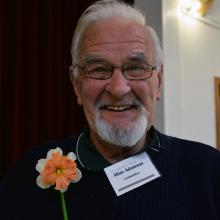 Allan Adamson displays one of his premier blooms at the North Otago Horticultural Society Spring...