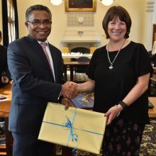 Timor Leste Prime Minister Dr Rui Maria de Araujo and  University of Otago vice-chancellor Prof...