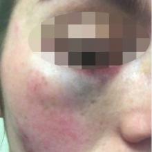 A 25-year-old woman says she filmed a police officer minutes before he attacked her. Photo: Supplied