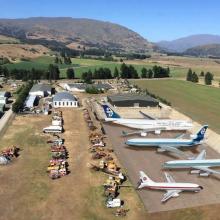 An artist’s impression of former Air New Zealand, NAC and Teal airliners on display in Wanaka....
