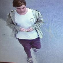 Police have released this new CCTV image of missing Alexandra man Christopher Bates, showing him...