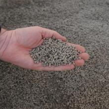 The diatomite is processed into fertiliser pellets (a handful of which can be seen top right)....