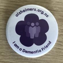 The badge identifying those who have increased awareness of dementia. PHOTO: SUPPLIED
