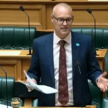 David Clark gets the ball rolling on the Commerce Amendment Bill. Photo: Parliament