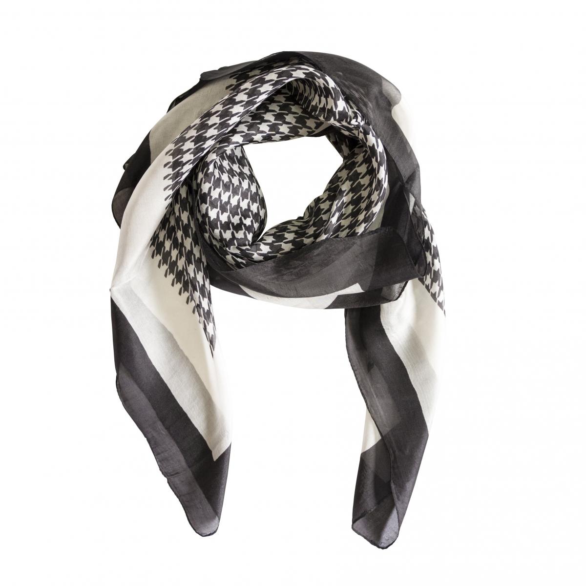 Houndstooth silk scarf store