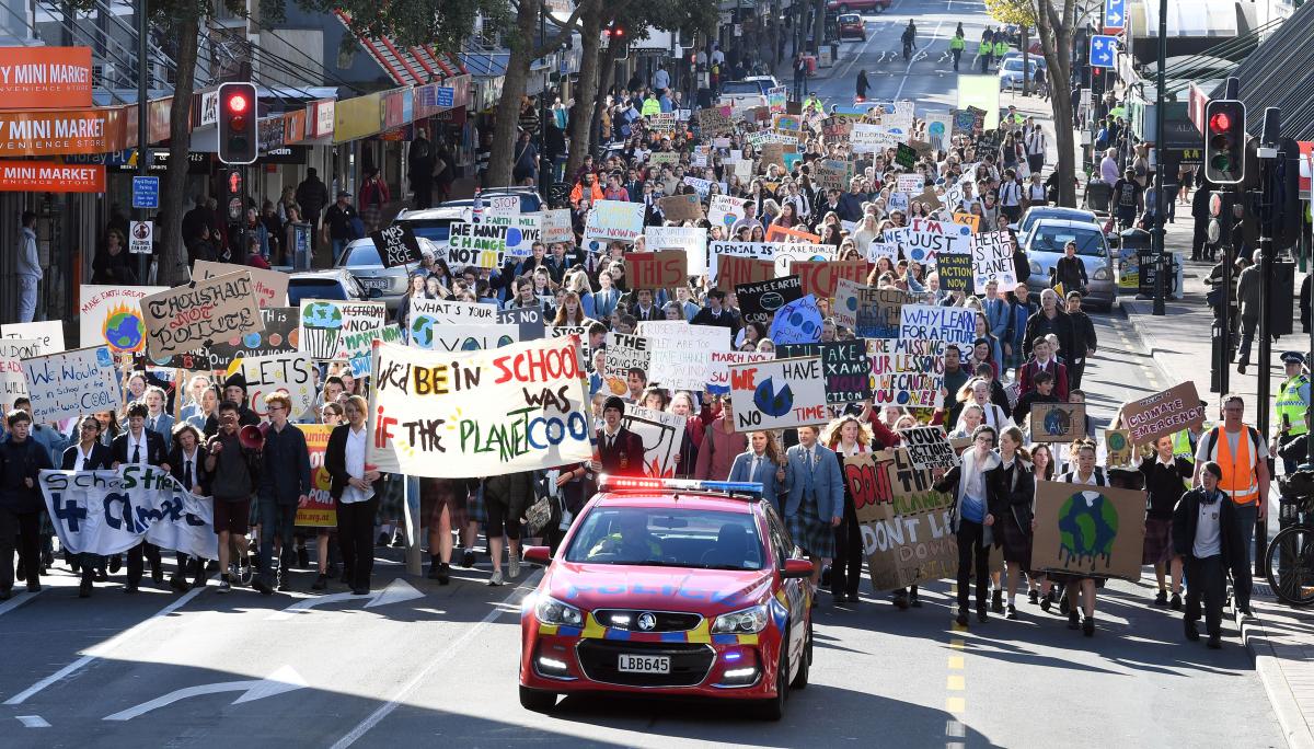 Dunedin pupils out in force for climate change strike