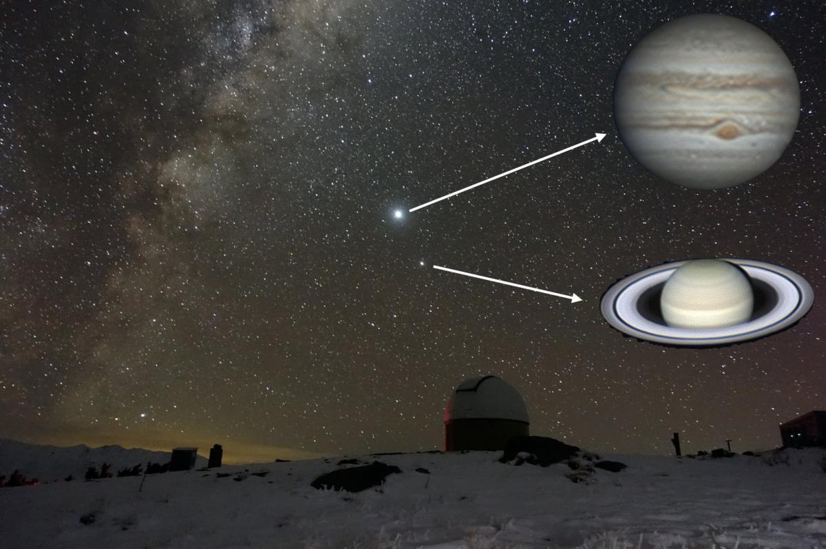 saturn jupiter putting on quite the