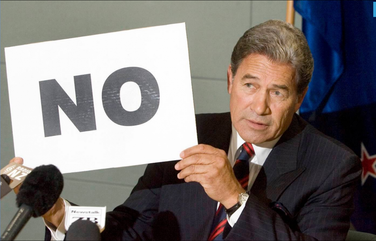 Peters and NZ First heading out of parliament