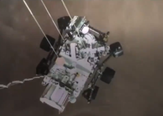 Mars rover envía imágenes de descenso imprudente