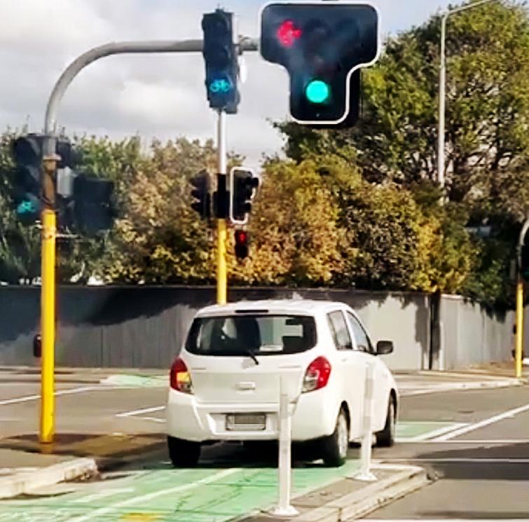 Viral video of car caught driving in cycle lane