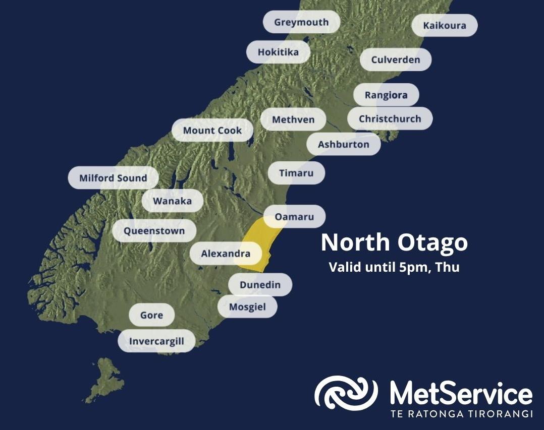 Surface flooding in Central Otago as snow melts
