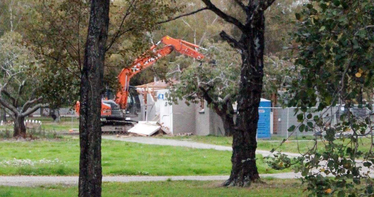 Camp buildings demolished