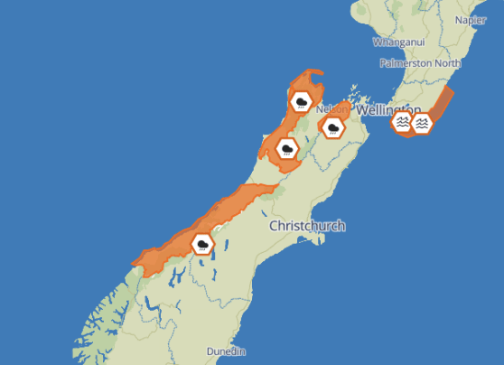 Top of South Island braced for 44 hours of rain