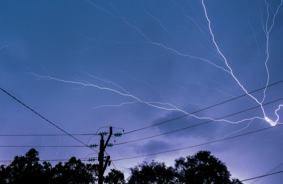 Fire crews responded when a property on Spence Rd, Lower Shotover, was hit by lightning. Photo:...