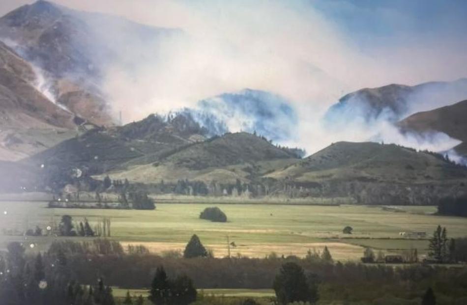 The fire at Hanmer Springs. Photo: Supplied / Gavin Martin
