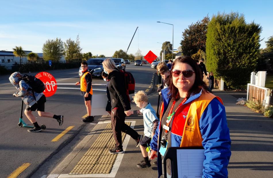 Rolleston School road patrol co-ordinator Rhian Bambry is concerned for the safety of children...