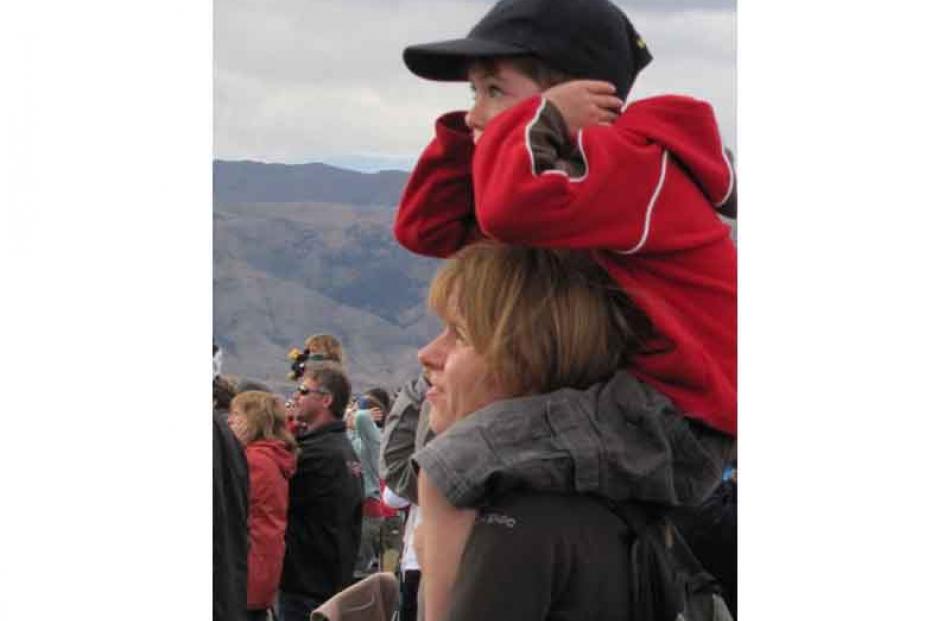 Ryan Clements (5) and mum Robyn Clements of Wanaka. Photo by Marjorie Cook.