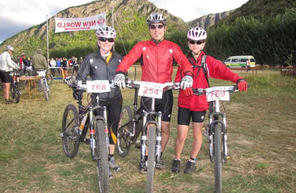 The Brazilian Santos family from Queenstown: mum Giovana, dad Stanley and daughter Talya (12).