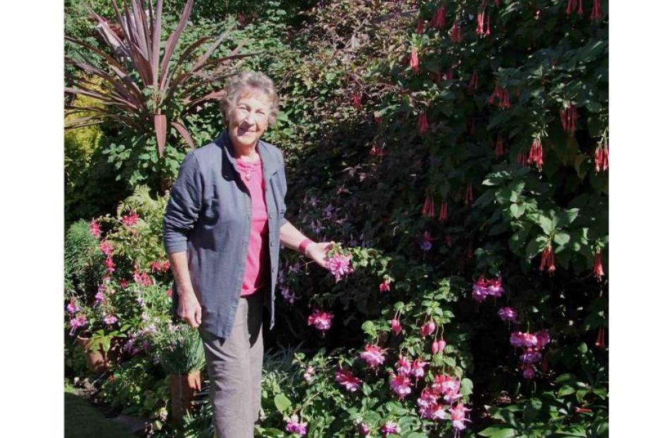 Margaret Diack, pictured below with an Enid Carter fuchsia.