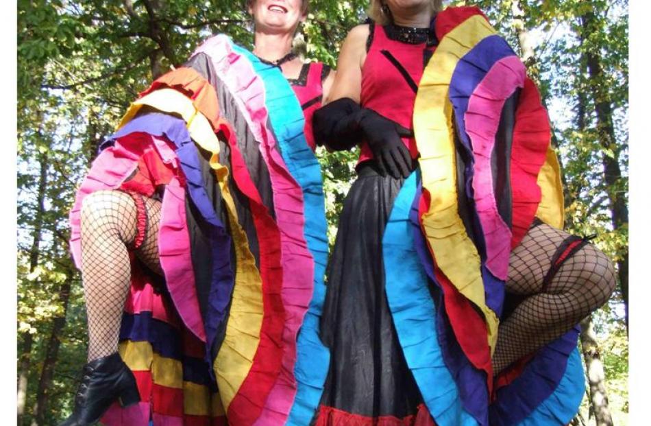 Two of Arrowtown's Buckingham Belles, Wendy Ebsworth and Carla Spring, who will feature in the...